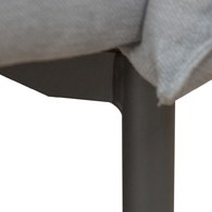 波蘭Sits Hugo金屬腳布面三人沙發 (亮灰G)