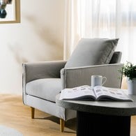 波蘭Sits Sally 家庭好時光單人沙發 (灰米O)