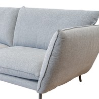 波蘭Sits Hugo金屬腳布面三人沙發 (霧灰G)