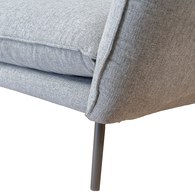 波蘭Sits Hugo金屬腳布面三人沙發 (霧灰G)