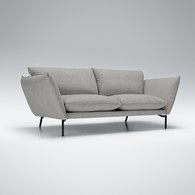 波蘭Sits Hugo金屬腳布面三人沙發 (霧灰G)