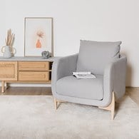 波蘭Sits Jenny棉花糖單人沙發(灰米)