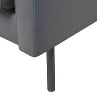 波蘭 Sits Sigge派皮酥塔皮革四人沙發 (鐵灰)