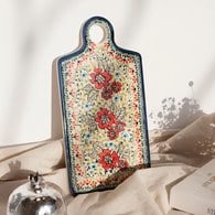 波蘭 Zaklady 小紅花園長形陶瓷托盤 (長28.5公分)
