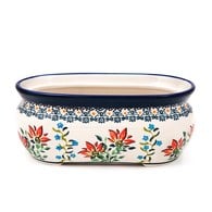 波蘭 Zaklady 紅火花季陶瓷盆栽 (長21公分)