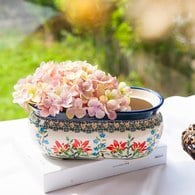 波蘭 Zaklady 紅火花季陶瓷盆栽 (長21公分)