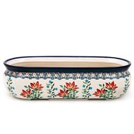 波蘭 Zaklady 紅火花季陶瓷盆栽 (長31公分)