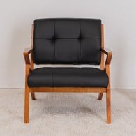 夏馬Shiamal Home 韓系工業風休閒扶手椅 (黑)