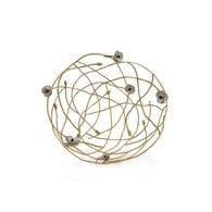 美國MichaelAram 瀲灩銀蓮花枝枒鏤空裝飾托盤