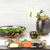 美國MichaelAram 瀲灩銀蓮花裝飾托盤