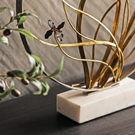 美國MichaelAram 黑色鳶尾花窗月拱門擺飾品