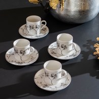 美國Michael Aram 黑蘭花系列午茶杯盤組 (4入)