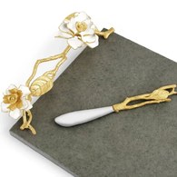 美國Michael Aram 梔子花大理石起司盤刀組