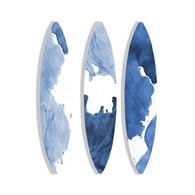 美國TwoPalms 藍水墨浪板掛畫組 (107公分)