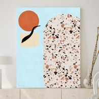 美國TwoPalms 峽谷流水圓拱圖紋掛畫 (64公分)