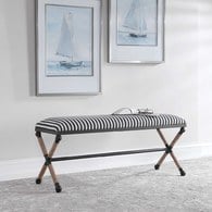 美國 Uttermost 海軍風船帆鐵件長凳