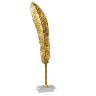 美國 Uttermost 金羽毛壓克力紙鎮擺飾 (高41公分)