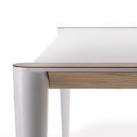 義大利HORM BOLERO奈米錐形腳可延伸餐桌 (白)