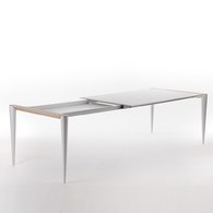 義大利HORM BOLERO奈米錐形腳可延伸餐桌 (白)