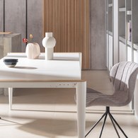 義大利HORM BOLERO奈米錐形腳餐桌 (白)