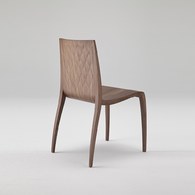 義大利HORM ki流線壓紋可堆疊單椅 (胡桃木)