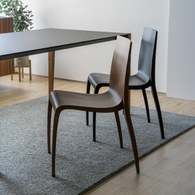 義大利HORM ki流線壓紋可堆疊單椅 (黑梣木)