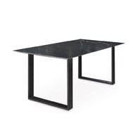 義大利OliverB HUB雅士陶瓷餐桌 (曜黑、長160公分)