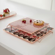 西班牙GanRugs 普普風圓點磁磚托盤 (紅黑)