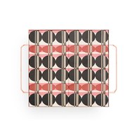 西班牙GanRugs 普普風圓點磁磚托盤 (紅黑)