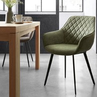 夏馬Shiamal Home 復古爵士菱格皮紋扶手椅 (綠)