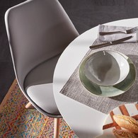 夏馬Shiamal Home 奧克蘭橢圓可延伸餐桌 (消光白)