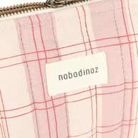 西班牙Nobodinoz Stories限量版盥洗收納包-粉霧紅方格紋