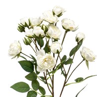 荷蘭Emerald人造花藝 白色迷你玫瑰花 (57公分)