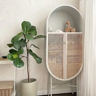 荷蘭HkLiving RETRO橢圓半開放式高櫃(灰綠)