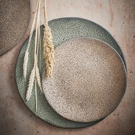 荷蘭 HkLiving 噴墨藝術餐盤2入組 (橘、小)