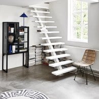 荷蘭HkLiving 階梯式不對稱玻璃高櫃