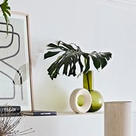 荷蘭HkLiving 碧玉綠口吹玻璃花器