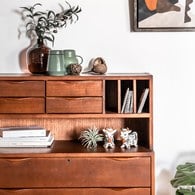 荷蘭HkLiving 復古微文青儲藏高櫃 (原木)