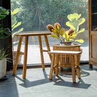 荷蘭RawMaterials 歐式休閒木椅凳 (長35公分)