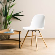 荷蘭Zuiver艾伯特簡約弧形單椅(白)