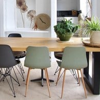 荷蘭Zuiver 刻花壓紋曲面單椅(綠)