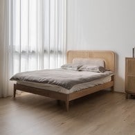 夏馬Shiamal Home 藤編床架 (雙人、原木色)