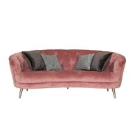 英國Alexander&James 英倫古典圓弧三人沙發 (薔薇粉)