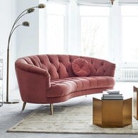 英國Alexander&James 英倫古典圓弧三人沙發 (薔薇粉)