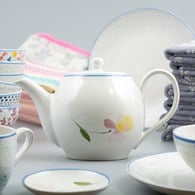荷蘭FloraCastle 粉晶色飄香花圖紋茶壺