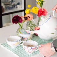 荷蘭FloraCastle 粉晶色飄香花圖紋茶壺