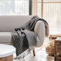 丹麥Tolv 柔軟線條布面2.5人沙發 (米灰)