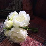 荷蘭Emerald人造花藝 白色芍藥花束 (8枝)