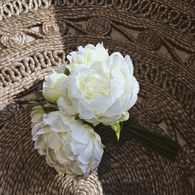 荷蘭Emerald人造花藝 白色芍藥花束 (8枝)