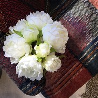 荷蘭Emerald人造花藝 白色芍藥花束 (8枝)